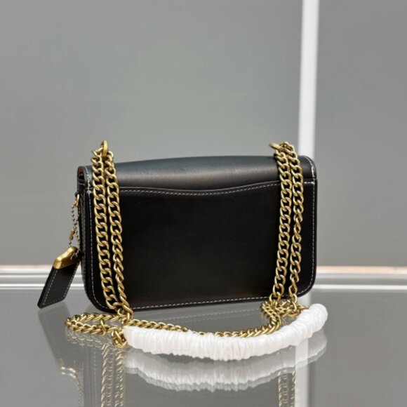 COACH HERO Horse and Carriage Print Shoulder Bag Black CAS83 Outlet NEW - Picture 5 of 6